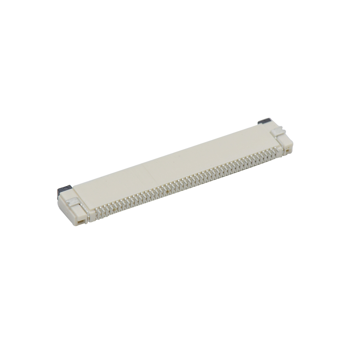 Pitch 0.50mm H2.00mm 卧式下接前掀盖 SMT型 FPC 45Pin 自然色 HF